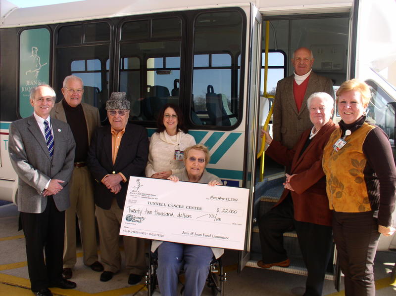 Committee members present the check (from left to right): Jeffrey M. Fried, President & CEO Beebe Medical Center; Tom Crowley; Nick Caggiano; Beth Salaman, Event Coordinator Beebe Medical Foundation; Tillie McHugh; Dr. Frank Merolla, tournament Co-Chair; Jim Martin, tournament Chairman, and Cherrie Rich, Executive Director of Oncology Services at Beebe Medical Center.