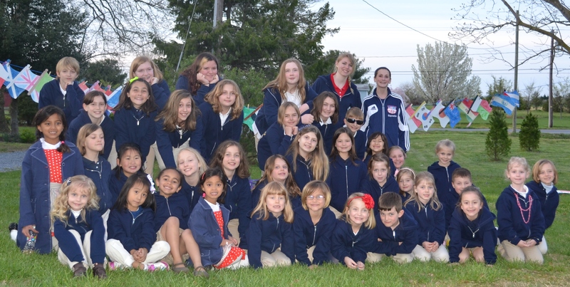 Keenote Chorale members gather for their spring concert, "Around the World in 80 Minutes." Shown in back (l-r) are Koday Pascual, Abigail Hudoan, Zoe Johnson, Jessica Creigh, Marissa Levis and Rachel Esposito; in third row, Marissa Hawtof, Fiona Pando, Alexis Pascual, Kellie Cortright, Charlie Cortright, Claudi Little and Kristopher Pascual; in second row, Maya Haldar, December Annis, Lia Lloyd-Wood, Kimmy Cooper, Eva Cullen, Rachel Carey, Emily Zammetti, Bella Myers, Nataly Brito, Hayden Bower, Ellie Davis, Sasha Beale, Lily Rupp, and Aidan Hudson; in front row, Claire Balliet, Bethany Matea, Lilly Hastings, Priya Haldar, Sigrid Evers, Aubrie Myers, Emily McCullough, Kierian Morrisey, Katelyn Young, Lila Schmidt, Samantha Cornell, and Kayla Belfont. Missing: Jessica Smith and Hannah Maney. SOURCE SUBMITTED