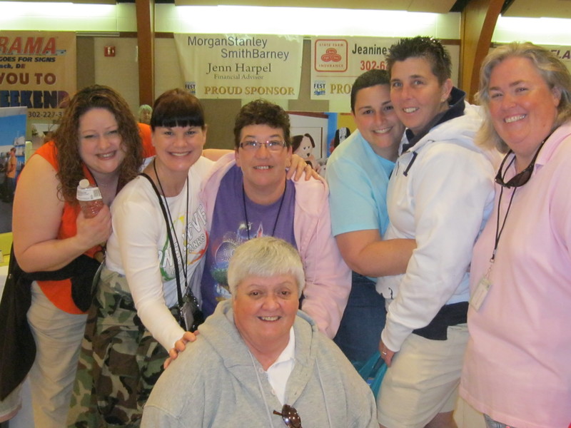 CAMP Rehoboth's 13th annual Women's Fest drew possibly its largest crowd ever. The four-day event attracted women from all over the Mid-Atlantic. Attending the April 13 workshop and expo were (l-r) Melissa Imbergimo, Deb Atkinson, Shirley Simple, Billie Scott, Denise Attarian, Diane Johnson and Bonnie Riddle. BY RYAN MAVITY