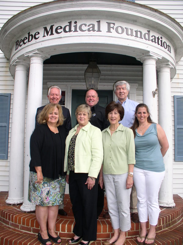 Pictured here are 7 of the 10 new members of the Beebe Medical Foundation Board of Ambassadors (back row L-R): Charles Landon, Drexel Davison, Bill Wagamon and (front row L-R): Jane Casazza, Allyn Wagamon, Denise Poslusny, Kathy Newcomb. Those not pictured are: Carol Leashefski, Joe Pipitone and Earl Schmidt.