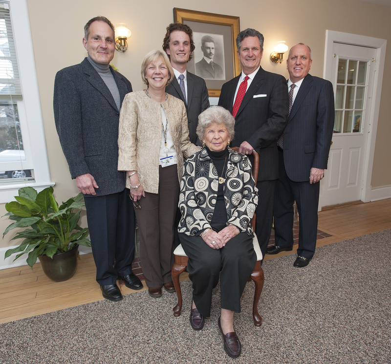 Pictured here: Seated is Anna Beebe Moore, 94, daughter of Beebe co-founder Richard C. Beebe, MD. Above her can be seen the framed photograph of her father that hangs at the Beebe Medical Foundation. Surrounding her, left to right, are: Tony Beto, Judy Aliquo, Chase Moore, Alex Moore, and Tom Protack. They were attending the kick-off celebration for the 25th anniversary of Beebe Medical Foundation. BY SCOTT NATHAN