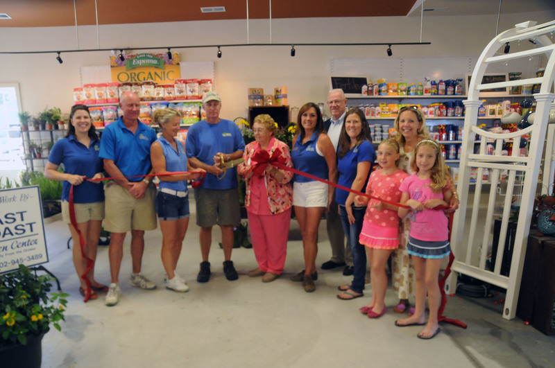 Shown at the ribbon-cutting in the new retail center are (l-r) Melissa Domerowski, manager; Rick Cordrey, owner; Val Cordrey, owner; Steve Cordery, owner; Helen Kruger, chamber membership representative; Karen Fox, manager; Katie Short, manager; Karen Duffield, chamber executive director; and Emma and Olivia Duffield. BY STEVEN BILLUPS
