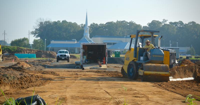 Site work is underway for Phase I of the Coastal Station project along Route 1 in Rehoboth Beach that includes a Royal Farms convenience store and an Iron Hill Brewery. Phase 2 would be constructed on a 5-acre parcel between Phase 1 and Epworth United Methodist Church on Holland Glade Road. RON MACARTHUR PHOTO
