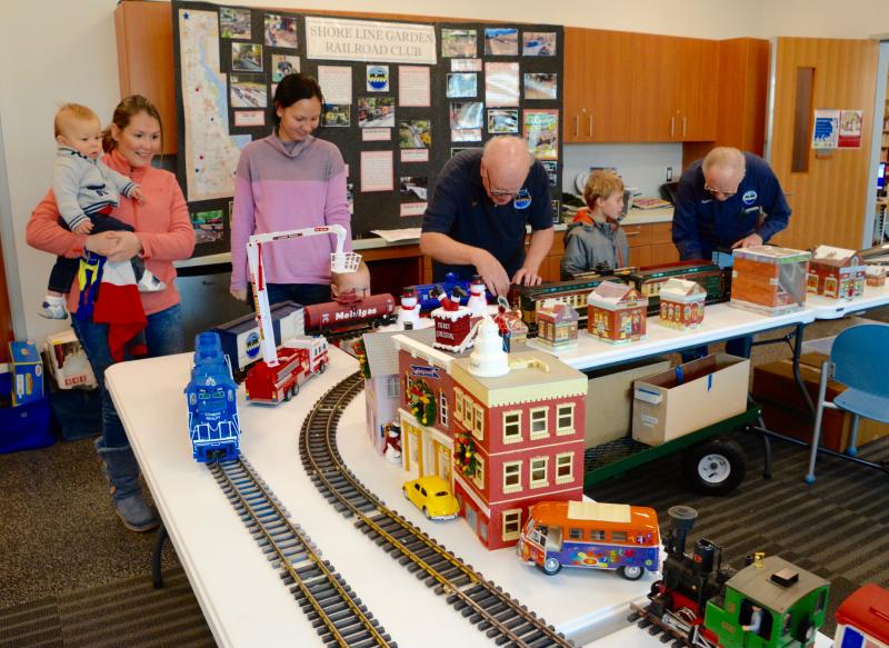 On Dec. 16, members of the Shore Line Garden Railroad Club bring their trains to the Lewes Public Library. The G-scale railroad enthusiasts not only have their own backyard displays, but provide outreach to areas in southern Delaware and the Eastern Shore of Maryland. Go to trainweb.org for more information. RON MACARTHUR PHOTOS