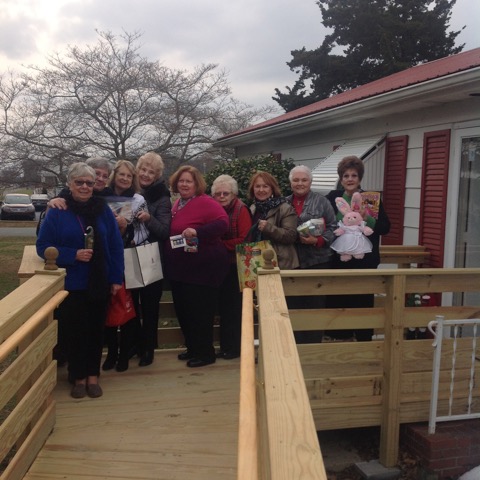 Shown are (l-r) Toni Bergfelder; Gerlinde Lansilotti, GFWC DSFWC treasurer; Cynde Eaken, GFWC DSFWC Kent County vice president; Justine Davis; Sheri Long; Peggy Long; Terry Wright; Elaine Crowell, GFWC DSFWC communications/publicity chair; and Maxine McWhorter Ungerbuehler, guild president and GFWC DSFWC domestic violence chair. Not shown are members Trish Rodriguez, Joan Gonzales and Ann Alexander. SUBMITTED PHOTO