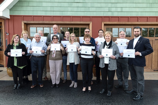 Active Adults Realty agents who have earned the Seniors Real Estate Specialist designation shown are in back (l-r) Donna Beck, John Beck, Bob Greason, Anthony Bell, Bill Bell, Karim Mozher and Al Willis. In front are Marie LaDuca, Elliot Welan, Debbie Shearer, Francine Balinskas, Ingrid Kollist, Linda Chick and Ron Mercante. Not pictured is Mike Malone. SUBMITTED PHOTO