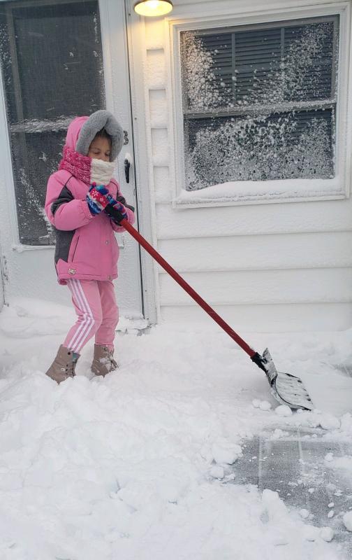 “Hope this snowblower, Charleigh Szatkowski of Milton, doesn't run out of gas before it finishes its job,” writes Karen Harrity, who made this photo.