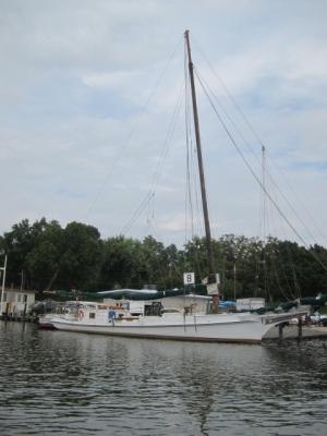 A Chesapeake heritage vessel, the skipjack Martha Lewis - built by legendary Eastern Shore boatbuilder Bronza Parks - ties up at the substantial public marina in Havre de Grace. BY DENNIS FORNEY