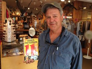 Here's a photo of Mary's famous husband with the author's most recent book, in a book shop on the main drag in St. Michaels. Hey wait a minute! Mary's last name - and her husband's too - is Paterson with one T. That doesn't stop cashiers from whispering when Pat hands them his credit card. ("Shhh - I think it's him.")