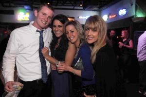 Celebrating the end of 2012 are (l-r) Chris Cordrey, Kristen DiBenedetto, Rachel Tolliver and Brittany Mossman. BY STEVEN BILLUPS