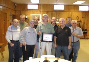Cape Henlopen Senior Center pool players shown are in back (l-r) Roger Weese, Barry Duke, Unk Swartzlander and Richard Blazovsky; in front are Jim Cooper, Joe Mangini, Tom Hartzell, Walter Smith and Michael Crescenzo. Not shown are Joe Cavanaugh, Ken Smith, Clifton Walther, Iris Crowe, Dave Ganus, John Gladstone, John Ruff, Fred Ruff, Ed Shaeffer and Larry Siple. SOURCE SUBMITTED