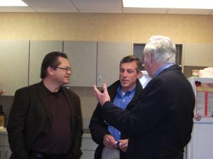 Congressman John Carney attended the first Give Kids a Smile event 10 years ago, and returned this year to show his continued support for the event. Shown are (l-r) Delaware State Dental Society President Brian McAllister, Carney and Dr. Tom Conaty, a Wilmington dentist and supporter of the event. BY RACHEL SWICK MAVITY