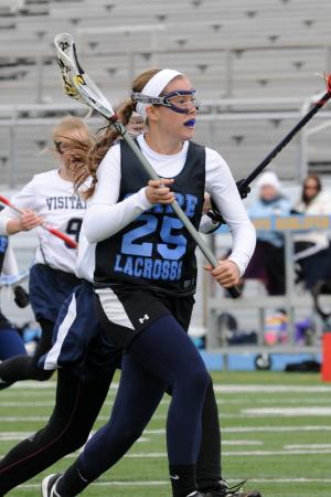 Cape sophomore Alexa Woodruff powers to the goal in the scrimmage with Georgetown Visitation. BY DAN COOK