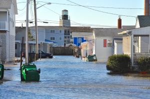 Dover Road in Dewey Beach is covered with water from Rehoboth Bay the morning after the nor'easter. BY RON MACARTHUR