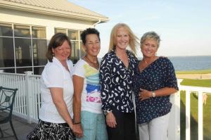 Enjoying the breezes off Rehoboth Bay are (l-r) Jennifer Rubenstein, Diane Scobey, Vicky Coleman and Patti Layton. BY STEVEN BILLUPS