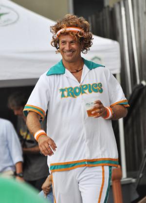Dogfish Head founder Sam Calagione dressed as Will Ferrell's character Jackie Moon from the movie Semi-Pro. BY NICK ROTH