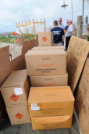 Cases and cases of Zambelli International fireworks will be used July 4th at Northbeach. BY DAN COOK