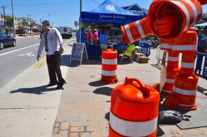 State safety officials combine forces to offer a pedestrian safety checkpoint at the Starboard in Dewey Beach. BY RON MACARTHUR