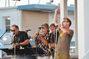 Shown are (l-r) Grier White, Jon Fletcher, Ken Tonge and Sherman Ward performing on The Bandstand. BY NICK ROTH