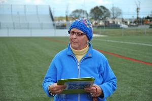 Barbara Dougherty, 70 years old, spoke to the Cape field hockey team last fall about how the sport has changed and what teammates have meant to her over the years. Cape went on to a state title and delivered the trophy to Cookie in her hospital bed while she was recovering from cancer surgery. BY DAVE FREDERICK