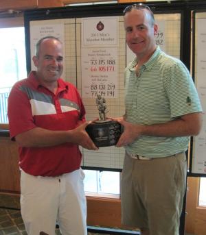 Jason Gaughan and Scott Bourdreau won the gross competition at the Kings Creek Country Club Men's Member-Member Tournament. SOURCE SUBMITTED
