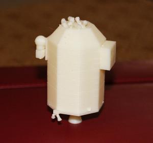 NASA Social attendee Emory Stagmer, who worked as Flight Software lead for NASA's LCROSS program, presented each member of the group with a three-inch-high model of the LADEE craft, created with a Makerbot 3-D printer using ABS plastic. He had a few left over, available for sale at his website: www.untiedmusic.com/ladee BY TERESA RODRIGUEZ