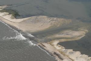 This is one of the original breaches near Fowler Beach opened in May 2008 during a nor'easter. BY RON MACARTHUR