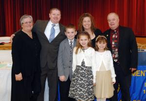 Steve Evans received his Life Member recognition at the banquet. Shown with him are members of his family (l-r) Patty Marvel, Steve, Hunter Reifsnyder, Peyton Evans, MIndy Evans, Brianna Evans and Wally Evans. BY CHUCK SNYDER