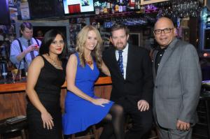 Supporting the school are (l-r) Neepa Jani, Kathleen and Tom Archino and Dr. Uday Jani. The Archinos have a child at the academy. BY STEVEN BILLUPS