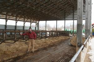 This Rustic Acres barn has a 100-stanchion capacity, and until recently, Nelson Warren's family owned more than 100 dairy cows and tilled more than 600 acres. After losing a state-held lease on land the family once owned, the herd has been reduced to 11 head for a better fit with the 35 acres including pasture they will now farm. BY HENRY J. EVANS JR.