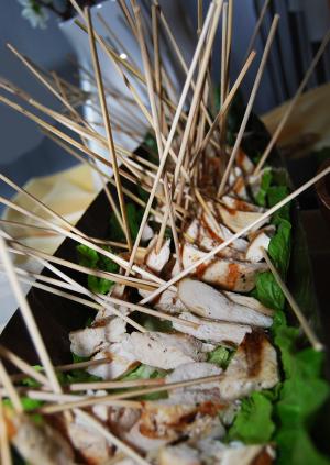 Patty’s of Georgetown crafted a forest of skewered chicken with Thai peanut and avocado cream dipping sauces.