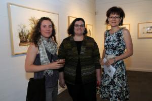 Showing their support for their colleague Brooke Rogers are Salisbury University Art History teachers (l-r) Elizabeth Kauffman, Vicky Pass and Jennie Liston. BY STEVEN BILLUPS