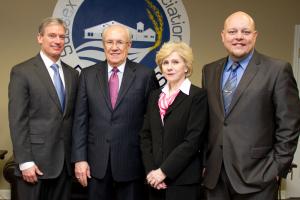 Pictured at the International President’s Elite Awards are (l-r) Skip Faust, realtor, Rehoboth Branch; Nelson Bennett, regional director, Coldwell Banker Real Estate LLC; Dawn Covahey, executive business consultant, Coldwell Banker Real Estate LLC; and Lee Johnson, realtor, Seaford Branch. SOURCE SUBMITTED