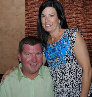 Longtime Starboard boss Steve “Monty” Montgomery and his wife Dee Dee toast Nage’s anniversary. BY BOB YESBEK
