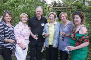 President of DBG Michael Zajic talks with members of the Gardeners by the Sea at his at Mill Pond Gardens in Lewes at the Open the Gatden Gates reception. Shwon are (l-r) Eileen Quigley, Peggie Ravida, Zajic, Jean Sewald, Nancy Hoffman and Sheryl Swed. BY DENY HOWETH