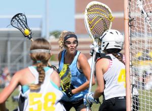 Kourtney Olsen of the 2016 ESLC team looks to score in the 19-2 win over the Tidewater Knights. BY DAN COOK