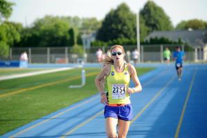 Julia Lambert of Norfolk Beach, Va., won the Bill Degnan 5K. Julia, a 5:17 miler as a freshman, identified herself as 15 and a half years old. BY DAVE FREDERICK