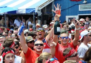 Hi mom! Some of the partiers give a shout out to their families. BY DAN COOK