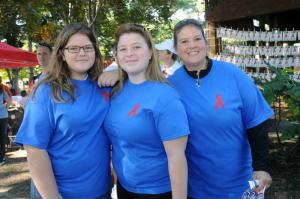 Walking as a family are (l-r) Teagan and Kylie Parker and Rebekah Parsons. Parsons is a Board Member Delaware HIV Consortium. BY STEVEN BILLUPS