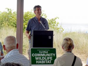 Delaware Nature Society Executive Director Brian Winslow said the efforts of the Slaughter Beach community to designate the town as a certified Community Wildlife Habitat gave him hope that future generations will protection environmental resources like the Bayshore. BY MADDY LAURIA