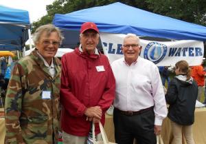 Supporters of The Clean Water Campaign (l-r) Magnolia resident Christopher Zimmerman, South Bethany resident and President of the Inland Bays Foundation Ron Wuslich and Dover resident John Schneider attended a rally in Dover June 2. BY MADDY LAURIA