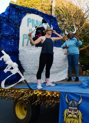 The Class of 2020 float was Plunge the Panthers.