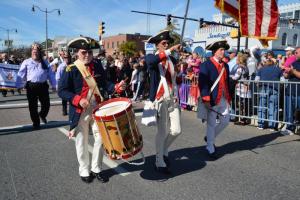 A color guard leads a group of Masons, including Jefferson Lodge No. 15 in Lewes. RON MACARTHUR PHOTO