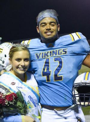 Football Queen and Cheerleader’s choice was Haley Schnupp, left, and Kolbi Wright.