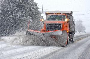 DelDOT plows are out throughout the state trying to stay ahead of the fast-falling snow. NICK ROTH PHOTO