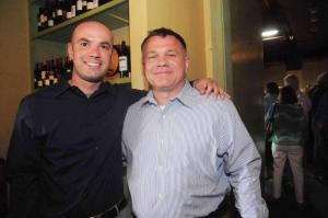 Nage General Manager Mark Harrison is shown with Children’s Beach House Executive Director Rich Garrett at thefest. Nage is contributing 100 percent of the proceeds to the Beach House.