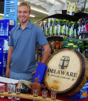 Outlet Liquors hosted Delaware Distilling Co.'s Zack King and his premium gin with blood orange and secret botanica