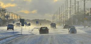 It didn't take long for cars and trucks to get back on Route 1 following Tuesday's snowstorm. BY RON MACARTHUR