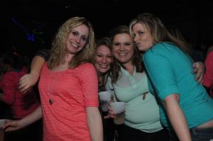 Squeezing in close for a photo are (l-r) Heather Haddock, Jessica James, Bethany Linville and Angie James from Laurel. BY STEVEN BILLUPS
