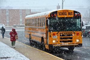 Cape Henlopen School District students didn't miss school from the most recent storm but did have a two-hour delay. BY RON MACARTHUR